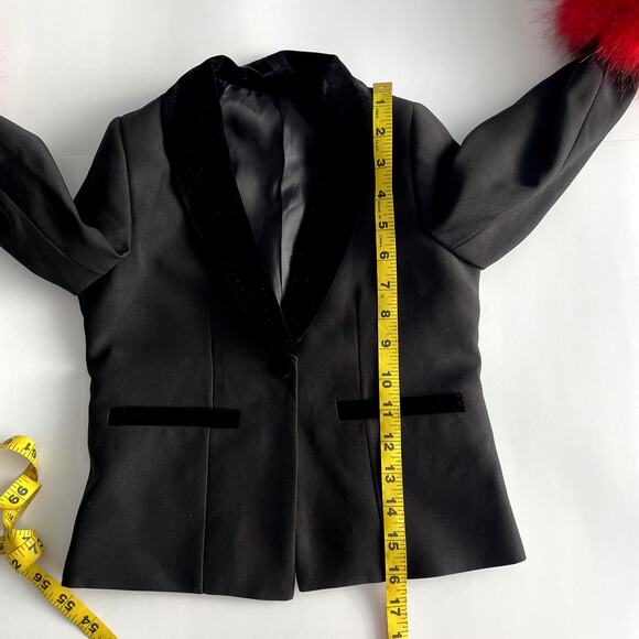 NEW PAISLEY London Kids Blazer 7 Years Velour Collar Faux Fur Cuff - Picture 11 of 12